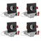 Nuwatt 3 Inch Black Square LED Gimbal Recessed Downlight 2700K-5000K Selectable Canless Light, PK4 NW-GMB-3-5CT-BLK-SQ-4P - alternate 1